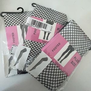 3 pk fishnet tights